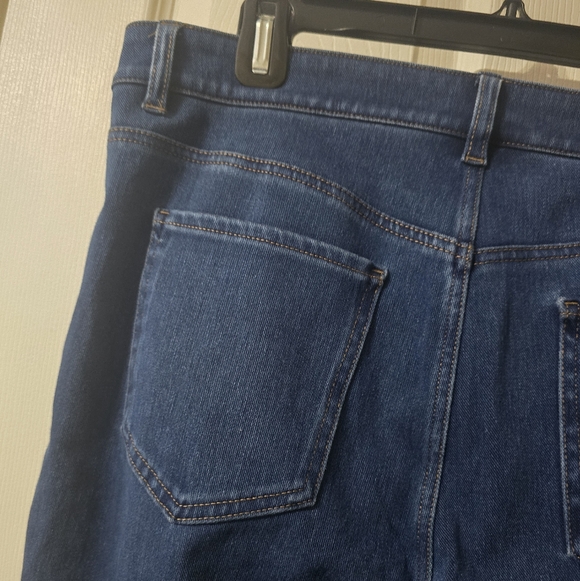 Halara Flex™ Mid-Rise Bootcut Jeans w/ 4-Way Stretch, Dark Wash, Sz Large, EUC! - Picture 9 of 12